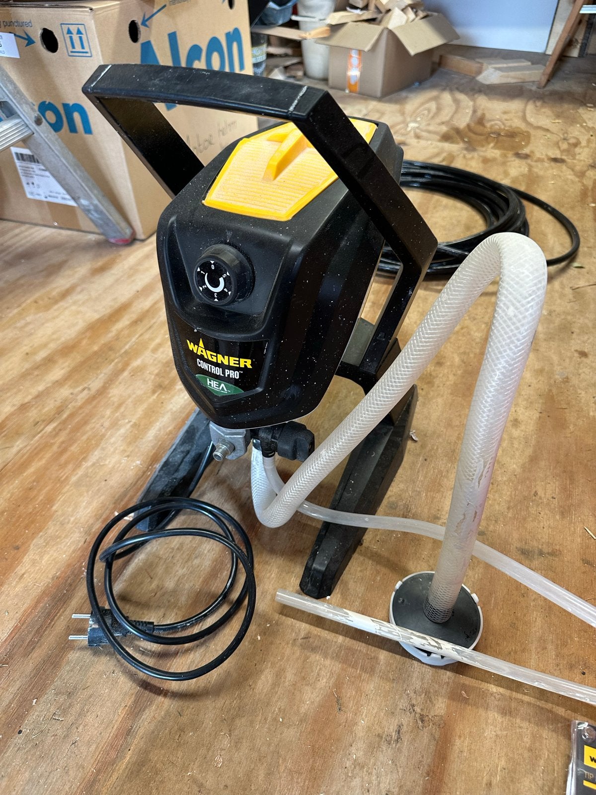 Te huur Wagner Control Pro HEA Verfspuit met accessoires, Ophalen, Gebruikt, Verfspuit of Verfpomp