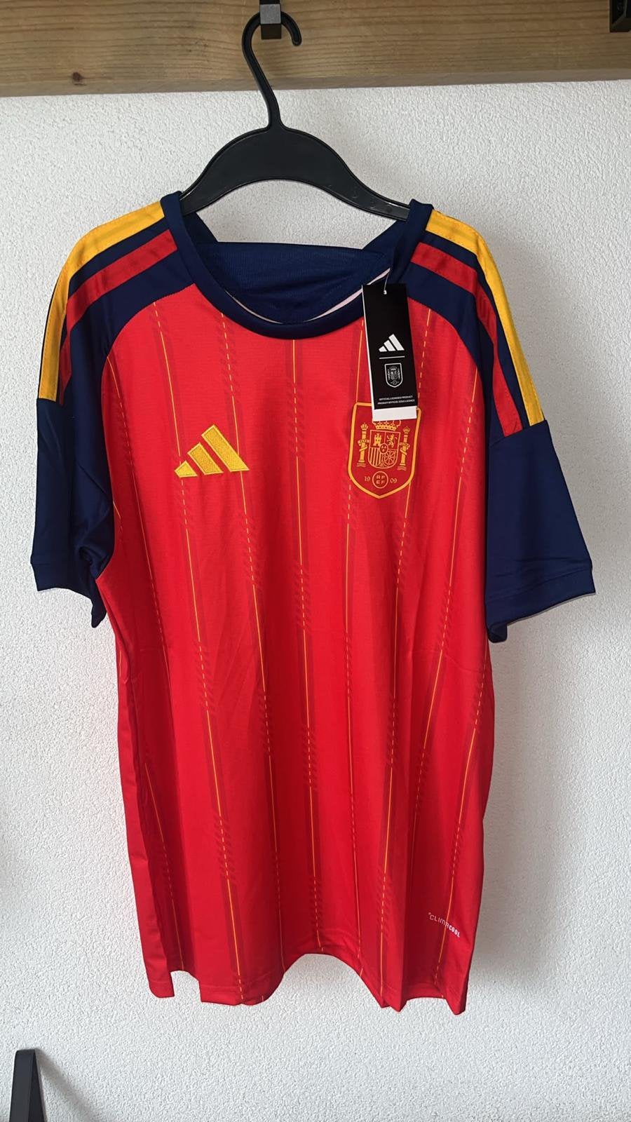 Adidas Spanje Thuisshirt L, Maat 52/54 (L), Verzenden, Nieuw, Voetbal