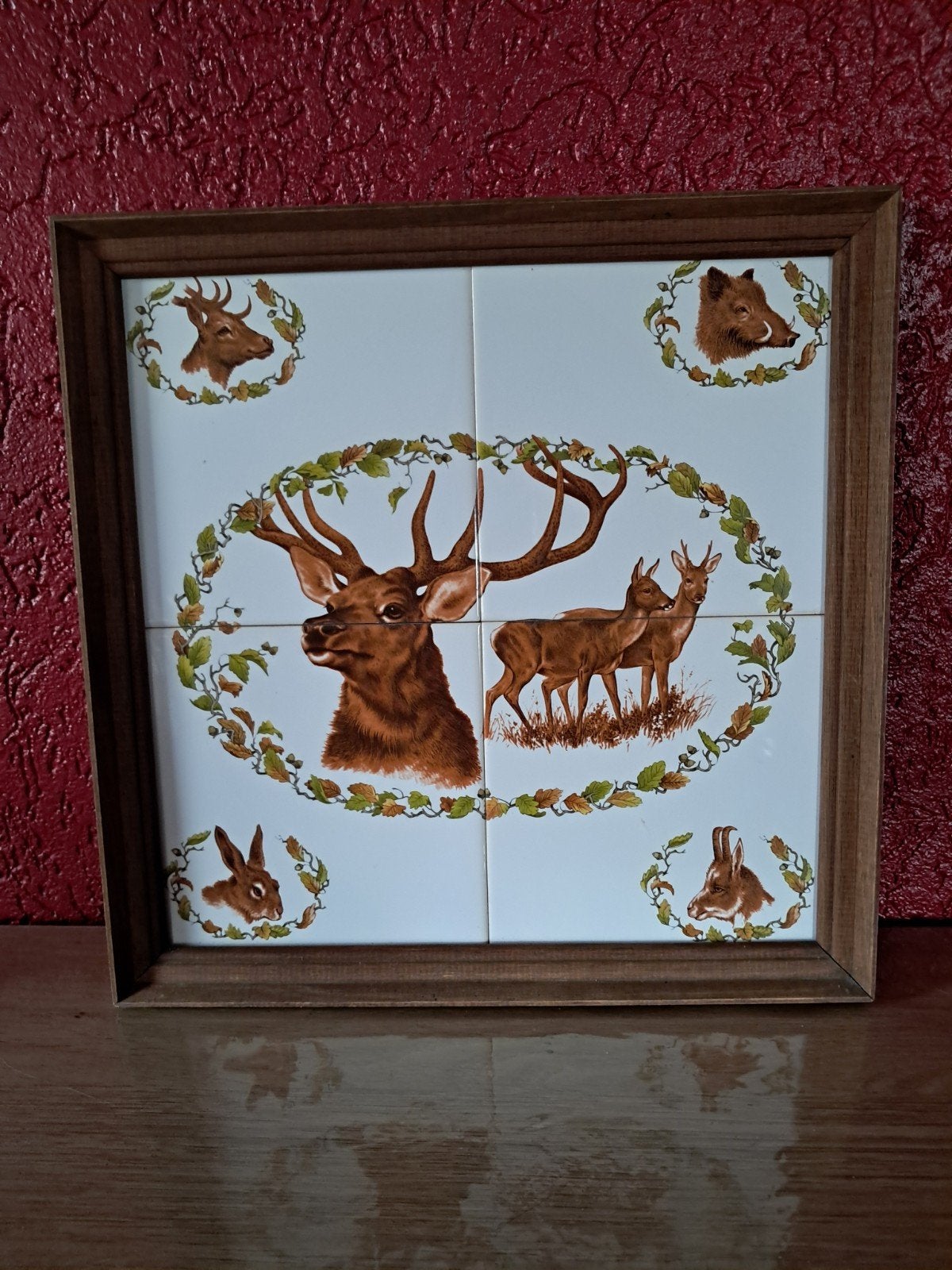 Vintage Delftse polychrome tegels met een jachtmotief., Antiek en Kunst, Ophalen of Verzenden
