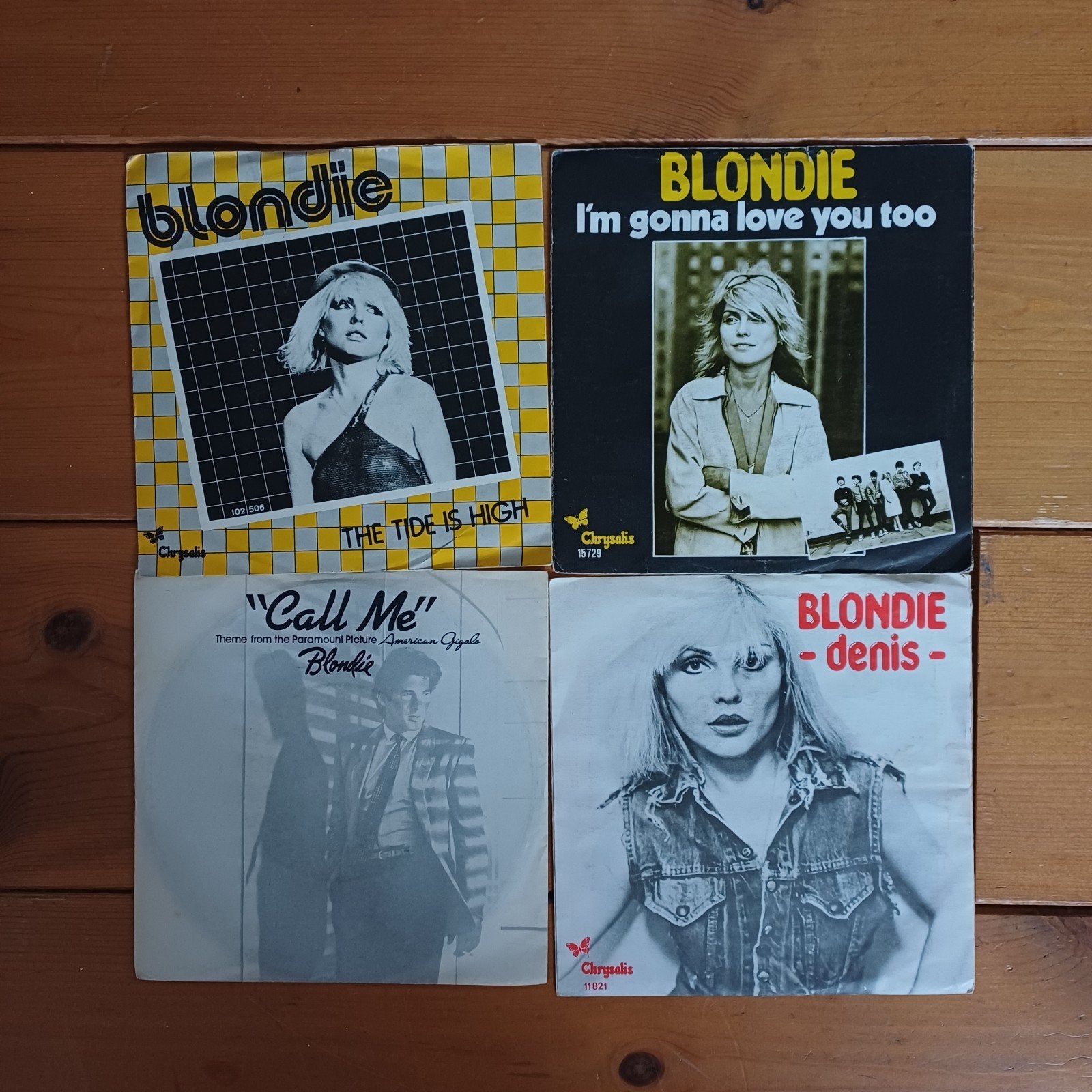 4 Blondie singles, Cd's en Dvd's, Ophalen of Verzenden, Gebruikt, 7 inch, Pop