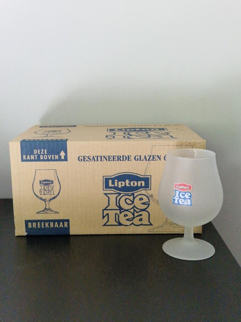 Lipton Ice Tea glazen 6st 36cl, Verzamelen, Ophalen of Verzenden, Zo goed als nieuw, Frisdrankglas