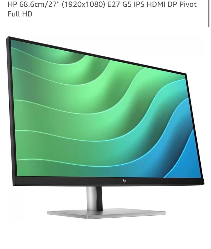 HP E27 G5 HD monitor NIEUW in doos 27 inch, IPS, Nieuw, Full HD, Ophalen of Verzenden