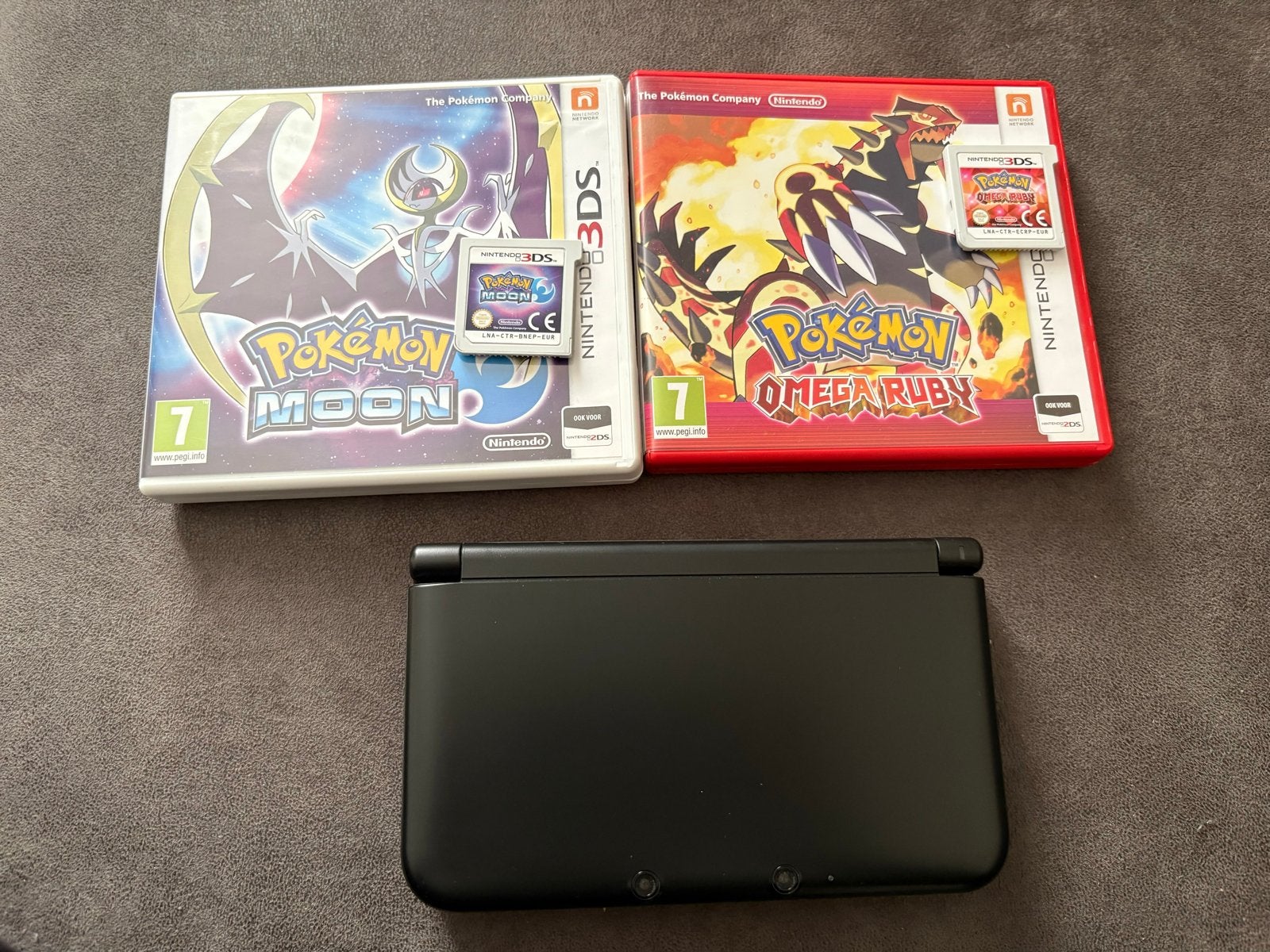 Nintendo 3DS XL onbeschadigd met Pokémon Omega Ruby & Moon, Spelcomputers en Games, Met games, Zwart, 3DS XL, Ophalen of Verzenden