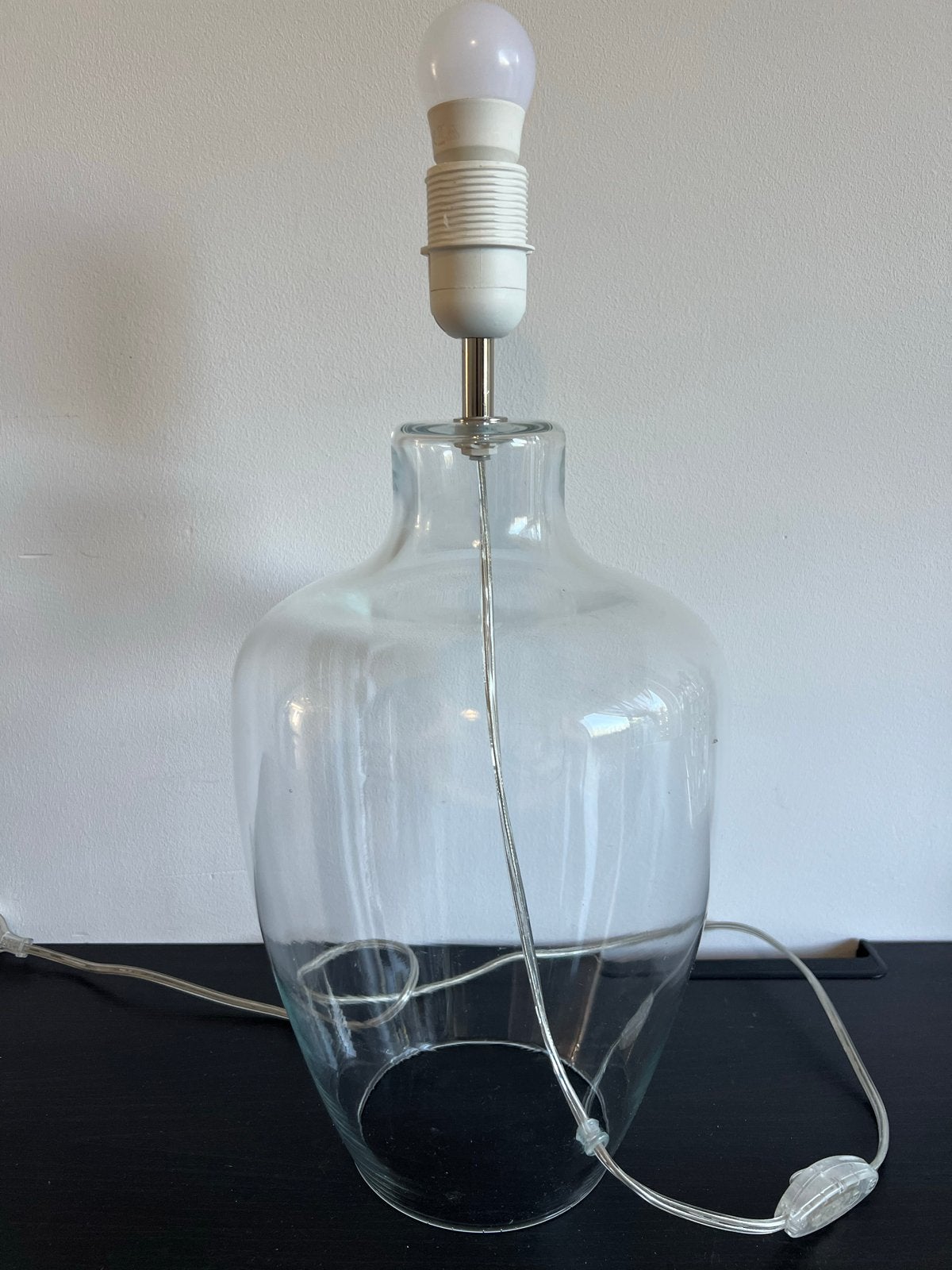 Glazen tafellamp Zara Home, Overige merken, E27 (groot), Zo goed als nieuw, Glas