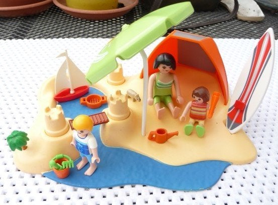STRANDSETJE PLAYMOBIL NR 4149 KOMPLEET EVT NOG 2 ZEEMEERMINN, Overige typen, Family fun, Zo goed als nieuw, Complete set