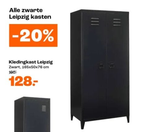 Kwantum Leipzig Zwart - Industriële Lockerkast Metaal, Ophalen, Gebruikt, Industrieel