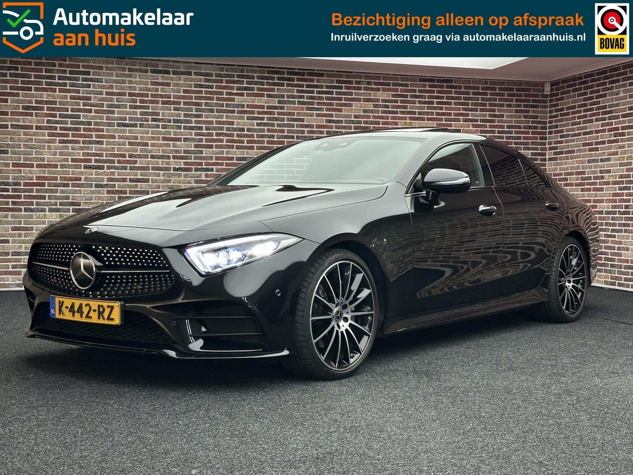 Mercedes-Benz CLS-klasse 220 d AMG Nightpakket DAK LEDER SFE, Auto's, Automaat, Achterwielaandrijving, Gebruikt, Zwart