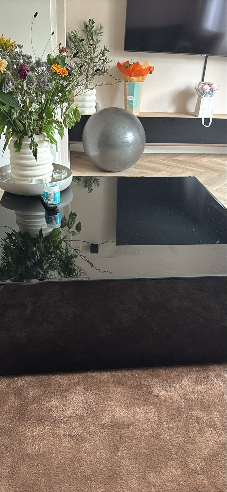 Gratis salontafel 100x100x45 met kleine beschadigingen, Gebruikt, Vierkant, 5 – 50, 50 tot 100 cm