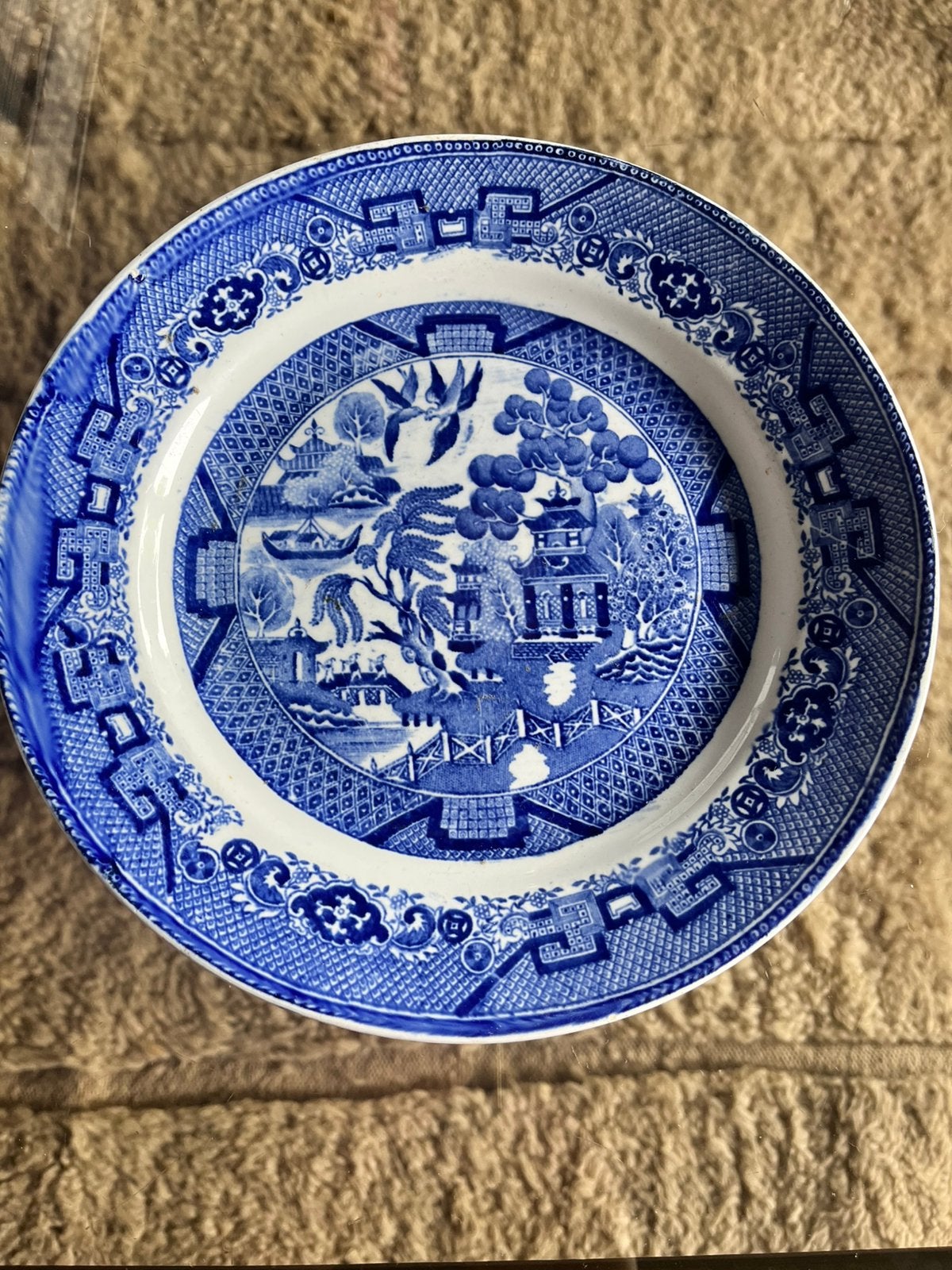 Willow pattern bord, Verzenden