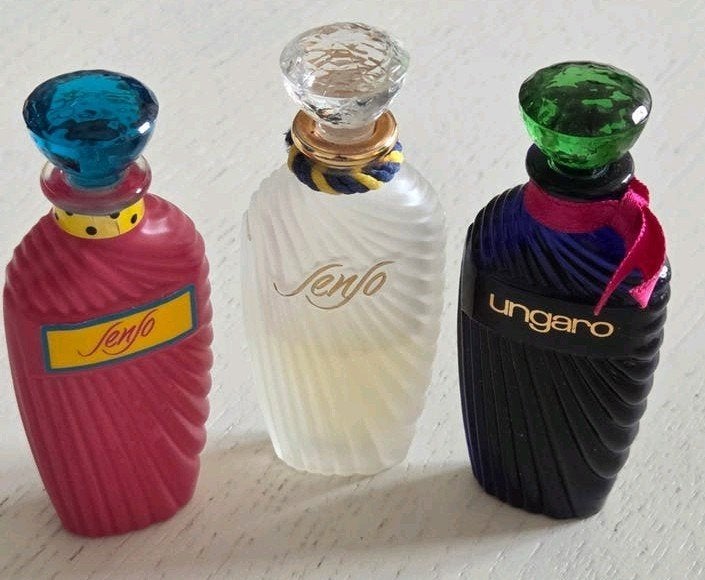 3 Prachtige flesjes van Emanuel Ungaro, Ophalen of Verzenden, Zo goed als nieuw, Miniatuur, Gevuld