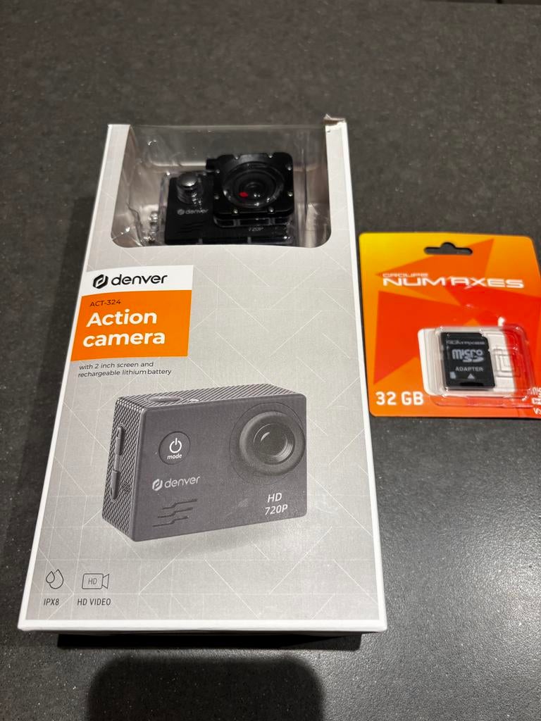 Denver Action Camera + SD-kaart, nieuw!, Ophalen of Verzenden, Nieuw, Overige merken