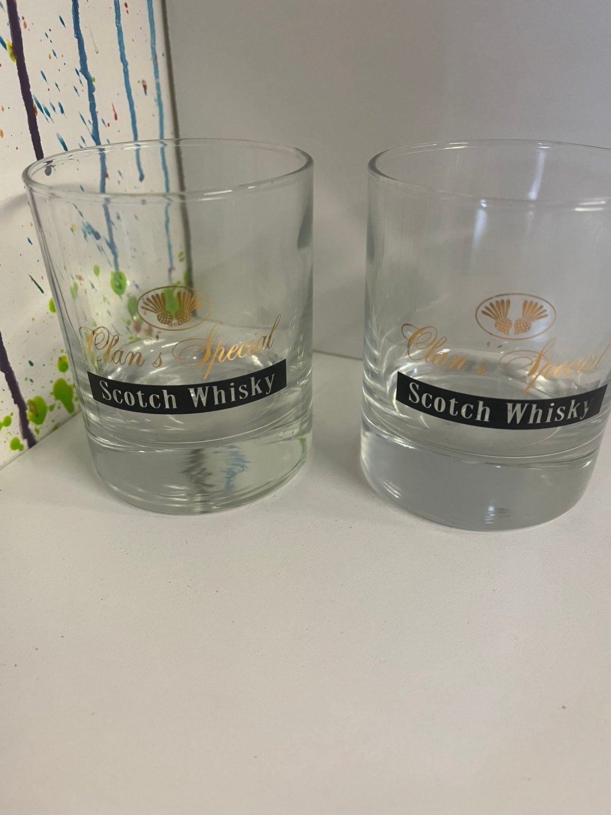 Clan’s Special whisky glazen set van 2 glazen, Ophalen of Verzenden, Nieuw, Borrel- of Shotglas