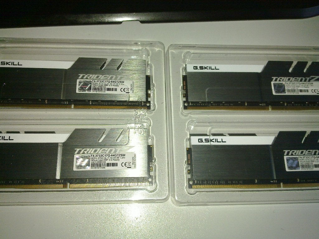 G.Skill Trident Z 4x16 3733 CL17 64GB DDR4, Computers en Software, RAM geheugen, Ophalen, DDR4, Zo goed als nieuw, Desktop