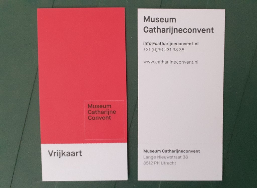 2 kaarten museum Catharijneconvent, Tickets en Kaartjes, Musea, Twee personen, Ticket of Toegangskaart