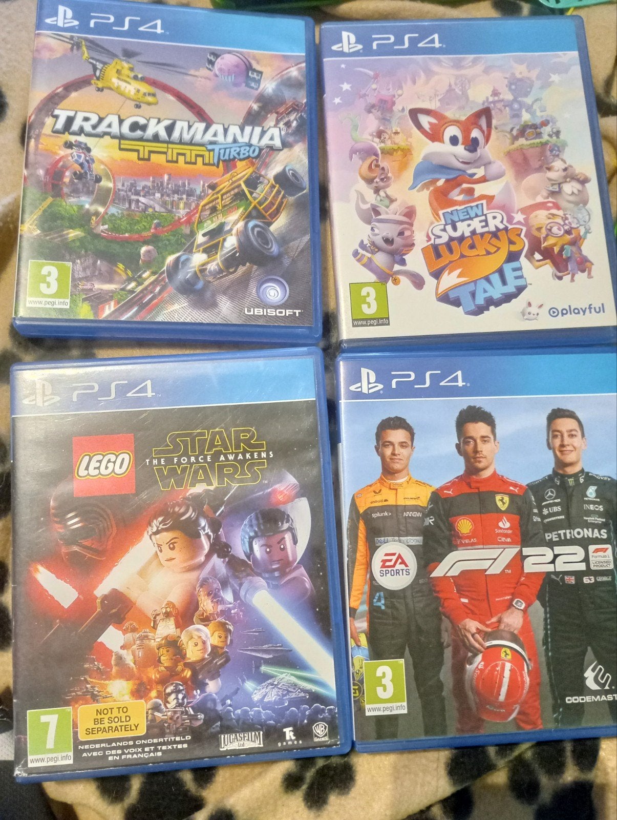 PS4 Games Bundel: Trackmania, Lucky's Tale,LEGO Star Wars, Gebruikt, 1 speler, Racen en Vliegen, Ophalen of Verzenden