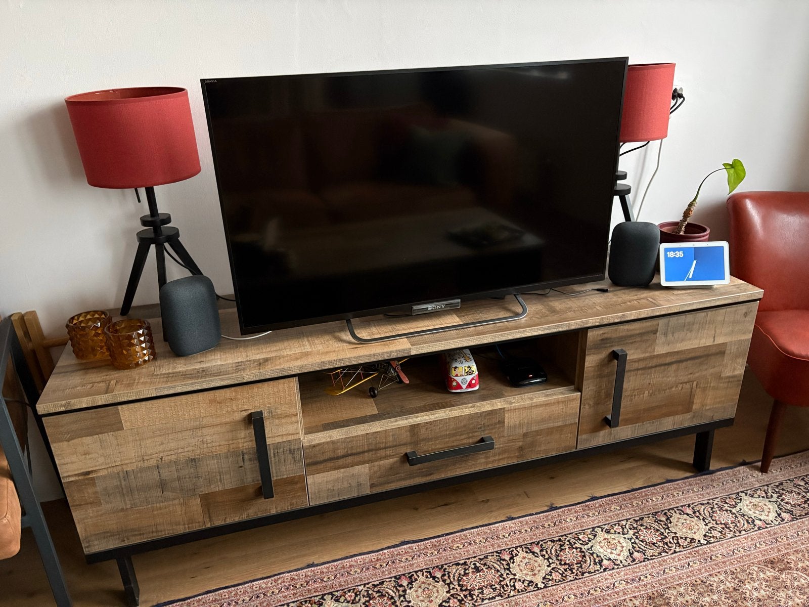 TV-meubel / laag dressoir Escape (Bommel Wonen), Overige materialen, Gebruikt, 150 tot 200 cm, Ophalen of Verzenden