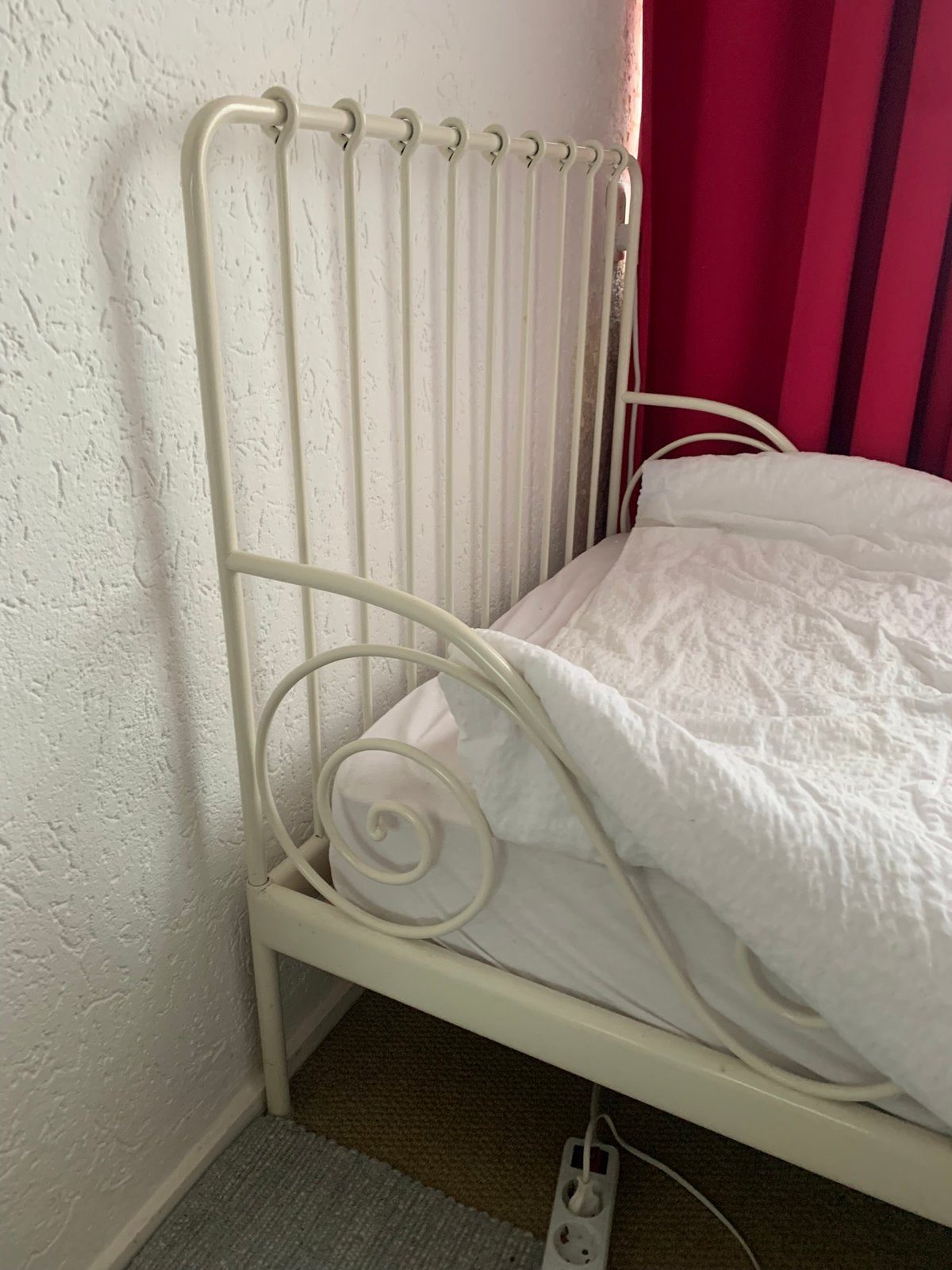 Ikea meegroeibed Minnen 80 x 200cm, Ophalen, Eenpersoons, Wit, Zo goed als nieuw