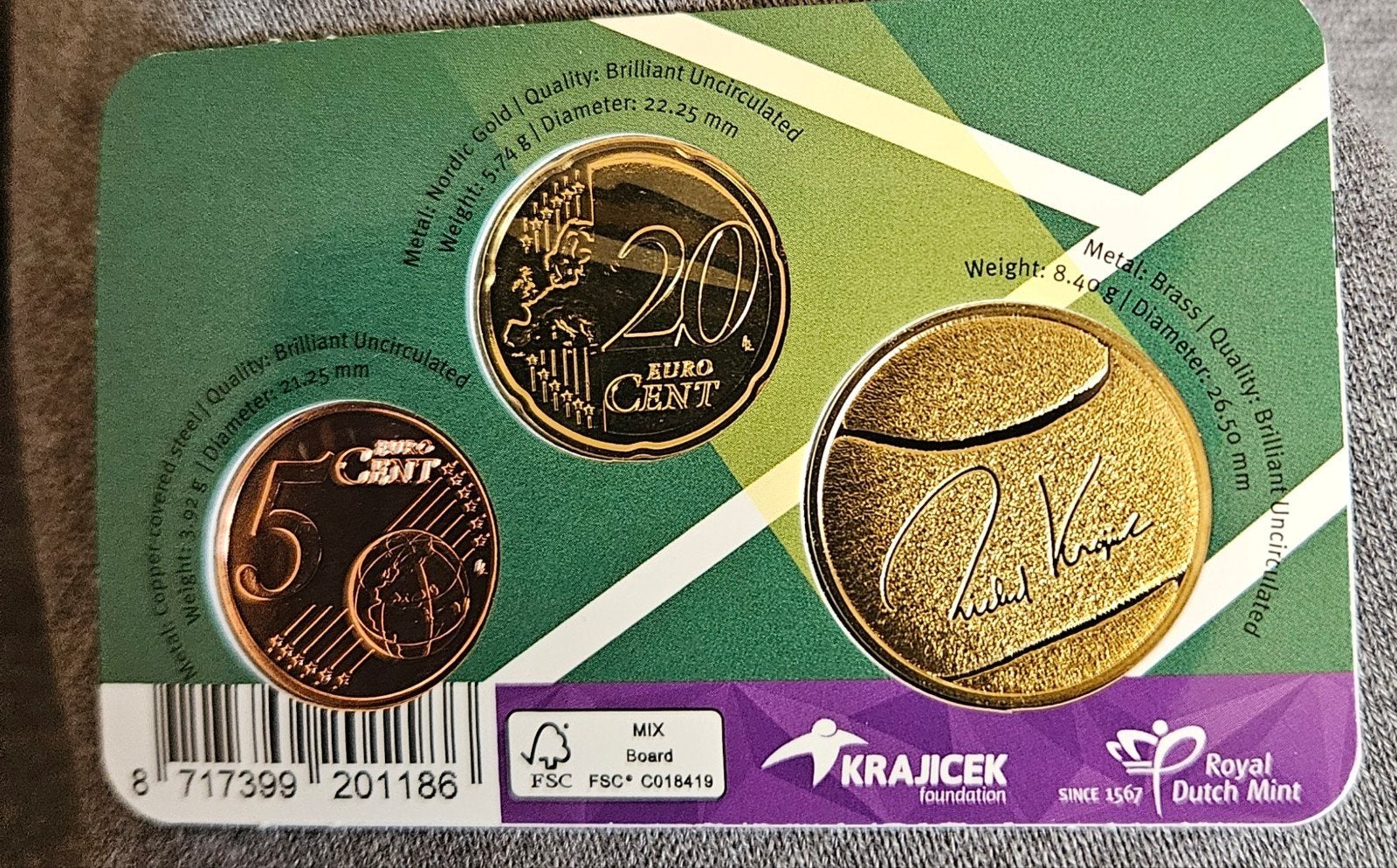 krajicek coincard, Postzegels en Munten, Ophalen of Verzenden, Koningin Beatrix, Euro's