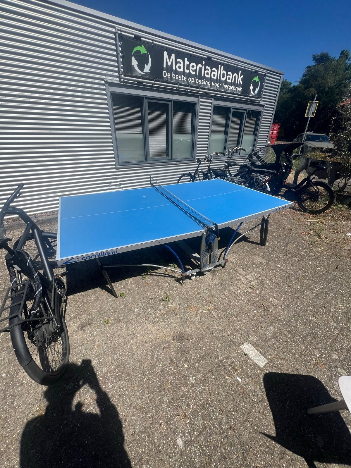 Cornilleau Tafeltennistafel voor buiten - Gebruikt, Ophalen, Gebruikt, Tafel Outdoor, Inklapbaar