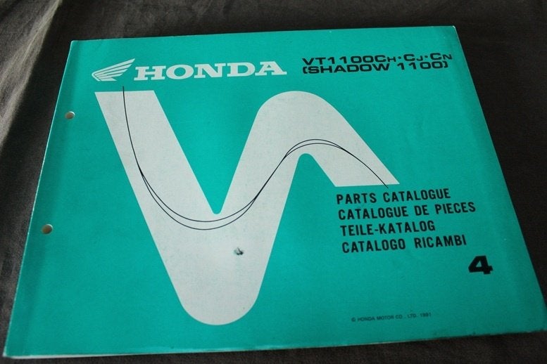 Honda VT1100 Shadow 1991 motorcycle parts catalogue VT1100C, Ophalen of Verzenden, Honda