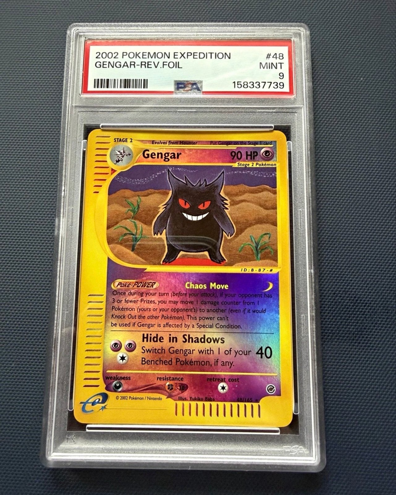 Gengar Reverse Foil #48 PSA 9 - 2002 Pokemon Expedition