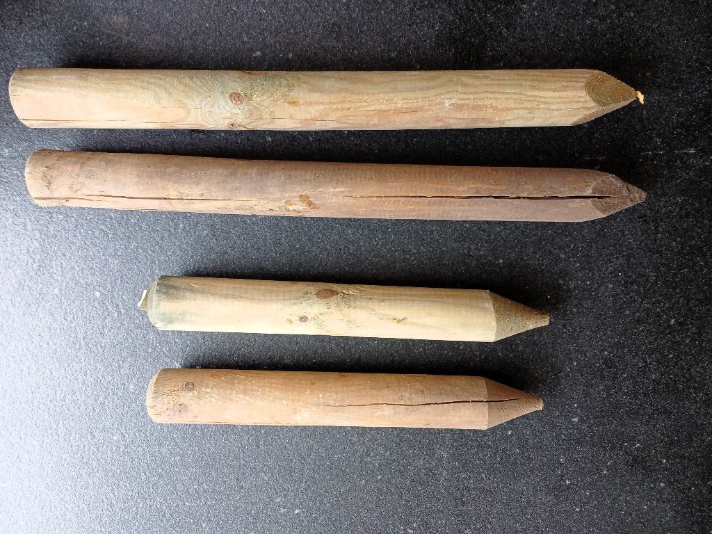 Ronde paaltjes voor evt. tuinafzetting hillhout., Tuin en Terras, Ophalen, Overige typen, Nieuw, 50 cm of meer