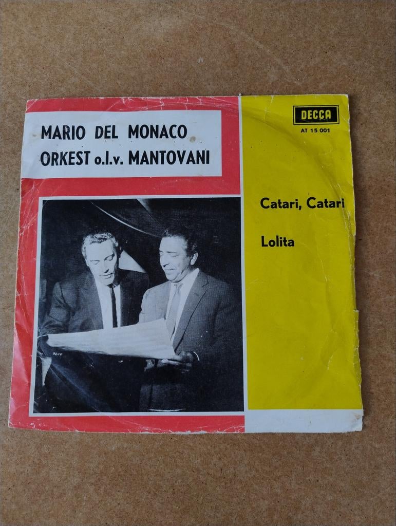Mario del Monaco - Catari, Catari / Lolita (Decca Single), Gebruikt, Single, Voor 1960, Klassiek