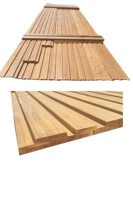 4.42 m2 Dubbel Rhombus profiel - hardhout - nr: HP52, Tuin en Terras, Palen, Balken en Planken, Ophalen, Planken, Nieuw, Hardhout