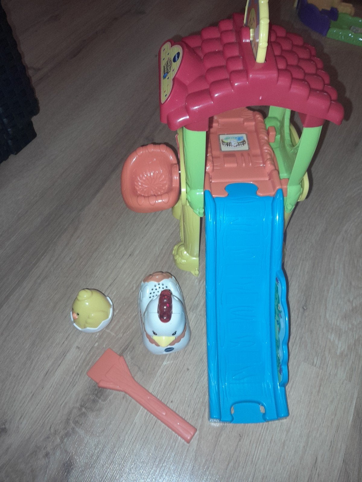 VTech Zoef Zoef Kippenhok met Kip en Kuiken, Ophalen of Verzenden, Gebruikt, Overige typen, Met geluid