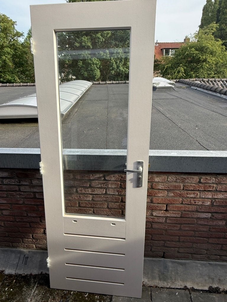 Buitendeur gebruikt als keukendeur, Ophalen, Minder dan 80 cm, 200 tot 215 cm, Glas