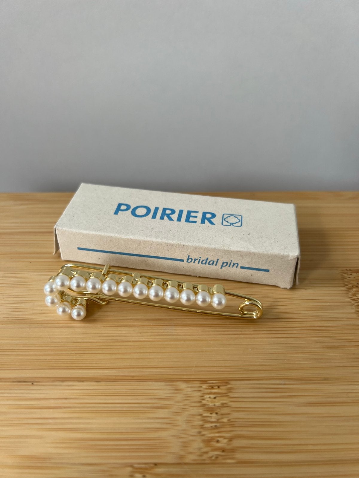 Poirier Bruidspin BB-920 Goudkleurig met Parels, Overige materialen, 4 tot 7 cm, Ophalen of Verzenden, Zo goed als nieuw