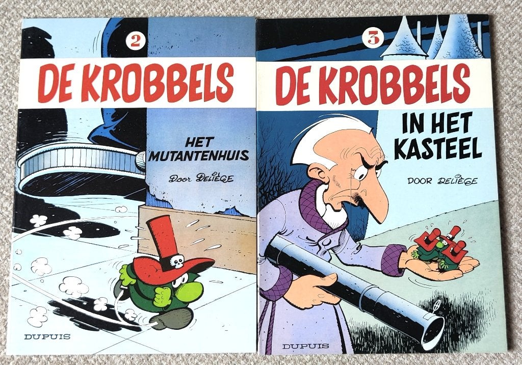 2 stripalbums van de Krobbels 1975 1 ste drukken, Meerdere stripboeken, Ophalen of Verzenden, Zo goed als nieuw
