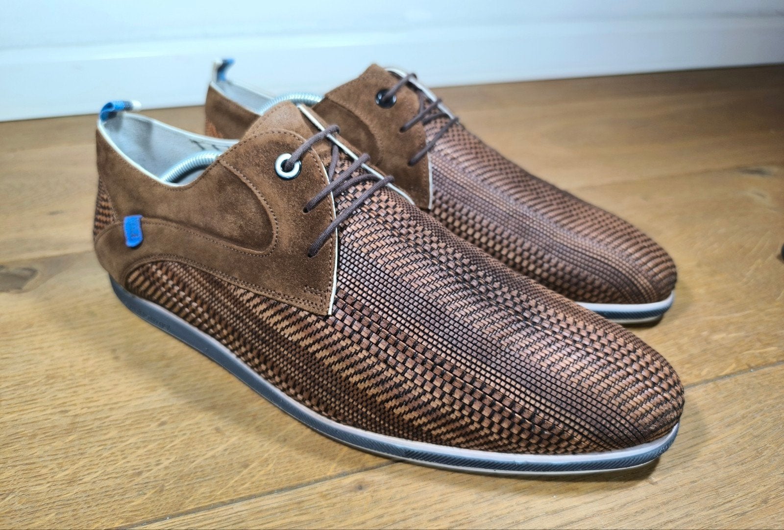 Floris van Bommel herenschoenen maat 10 / 44,5, Ophalen, Bruin, Floris van Bommel, Zo goed als nieuw