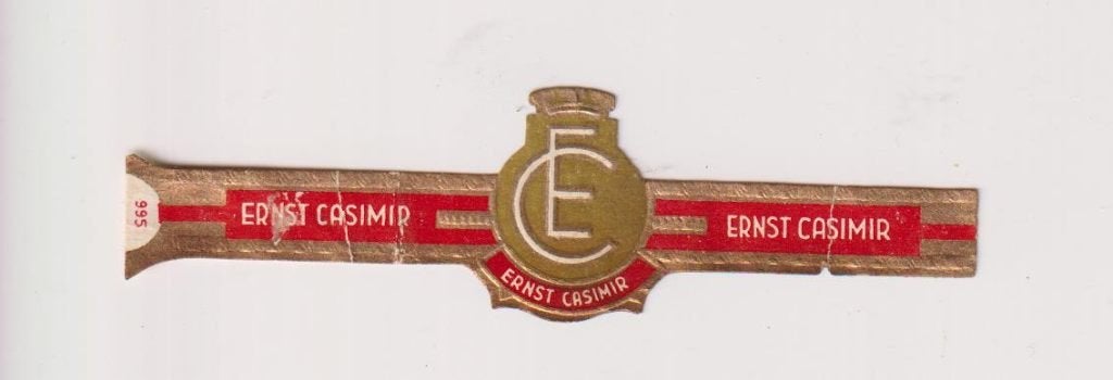 sigarenbanden - ERNST CASIMIR, Verzamelen, Ophalen of Verzenden, Gebruikt, Sigarenbandjes