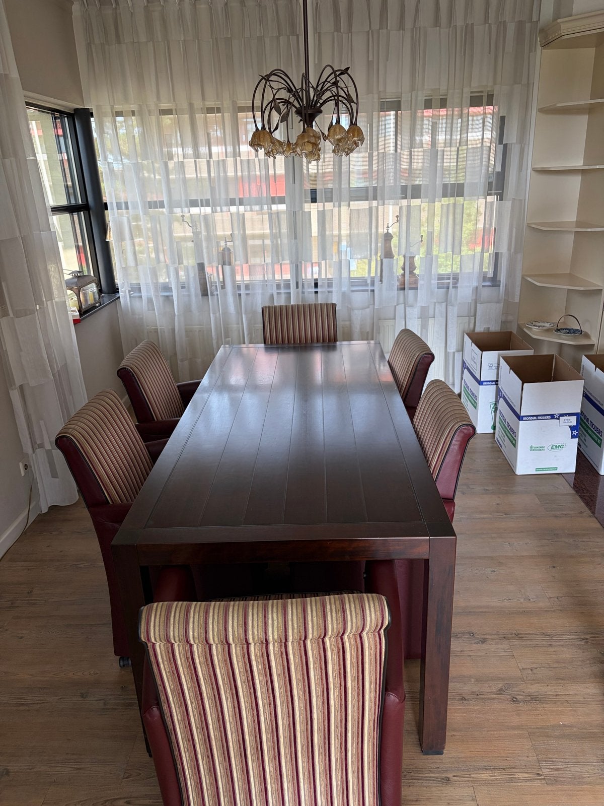 Eettafel met verstelbare stoelen - Set of los verkrijgbaar, Huis en Inrichting, Tafels | Eettafels, Ophalen, Gebruikt, 50 tot 100 cm
