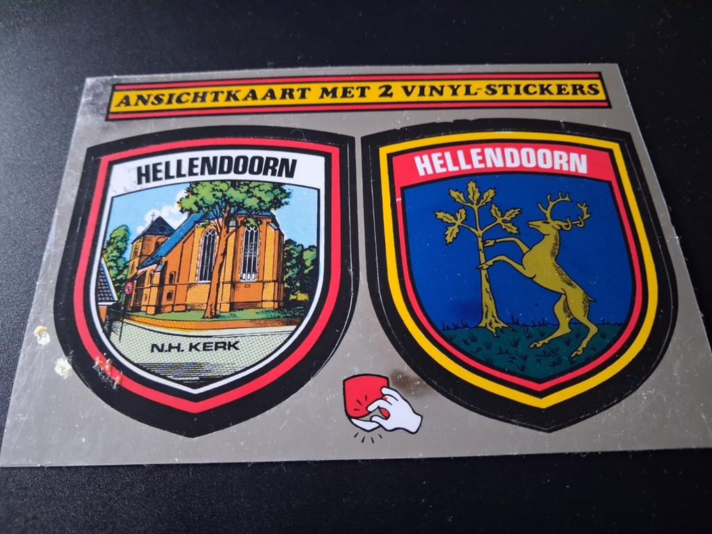 Hellendoorn  - ansichtkaarten met 2 vinyl stickers, Verzenden, Ongelopen, Overijssel