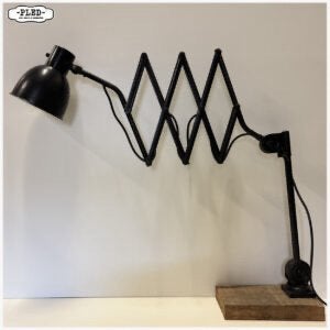 Hala oude industriele schaarlamp Lamp Tafellamp Hala, Overige merken, Gebruikt, Zwart, Industrieel