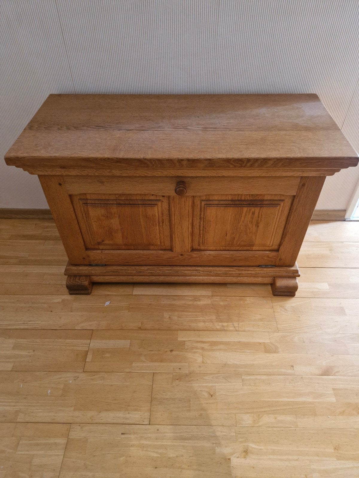 Massief eikenhouten kist/bankje met opbergruimte, Ophalen