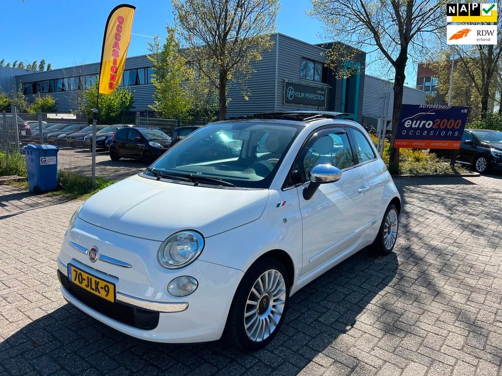 Fiat 500 1.2 Lounge - AUTOMAAT - OPEN DAK - NIEUWE APK !, Euro 5, Gebruikt, 1242 cc, 4 cilinders