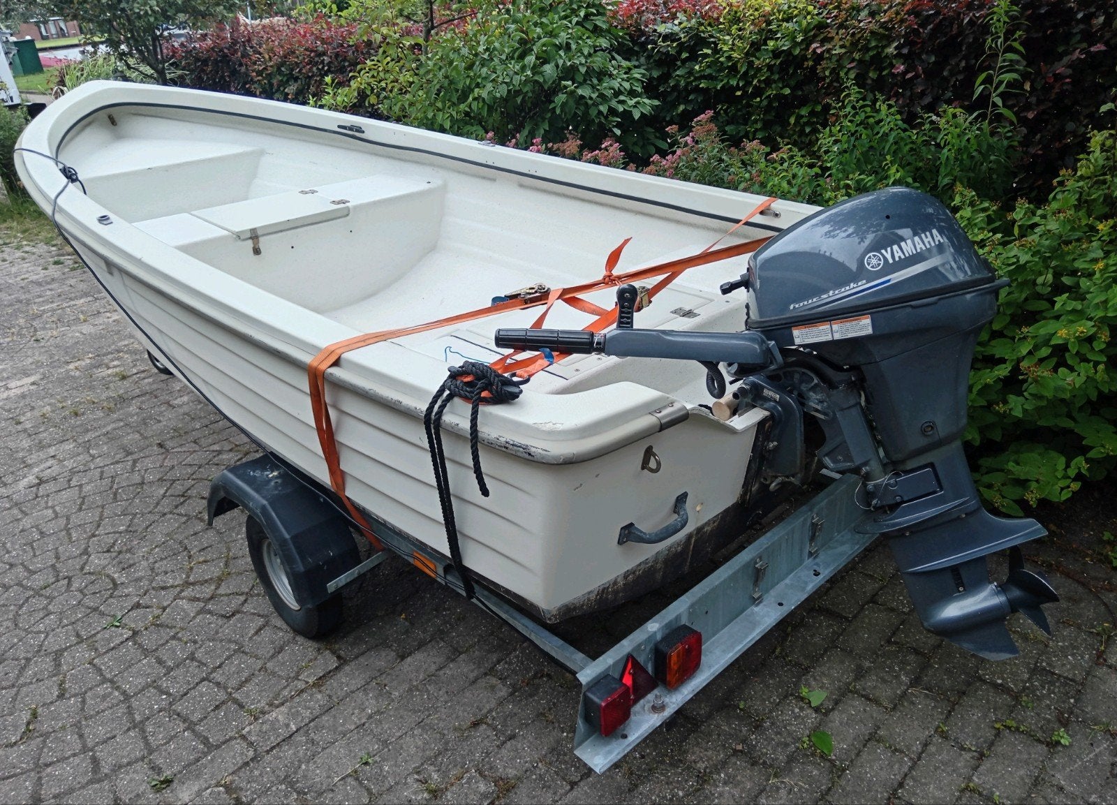 Crescent 410 + moderne Yamaha 9.9 pk + trailer, Watersport en Boten, Vis- en Consoleboten, Tot 10 pk, 10 pk, Viertaktmotor, Ophalen of Verzenden