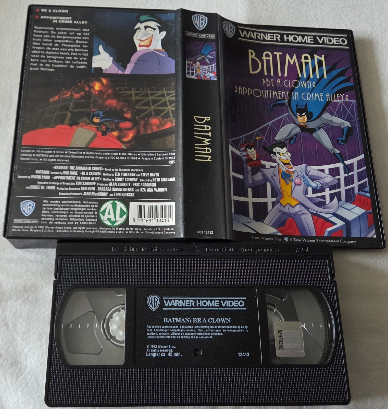DC Batman Animated Be A Clown VHS Cartoon/Animatie, Alle leeftijden, Ophalen of Verzenden, Zo goed als nieuw, Actie en Avontuur