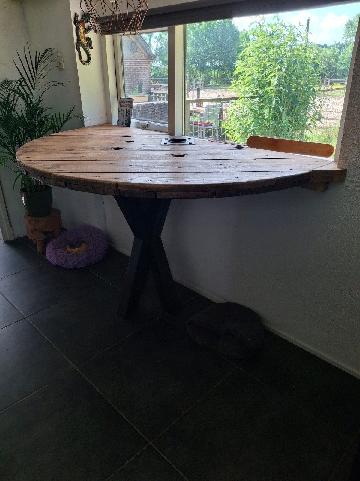 Mooie bar tafel, kabelhaspel bar, Ophalen, Gebruikt