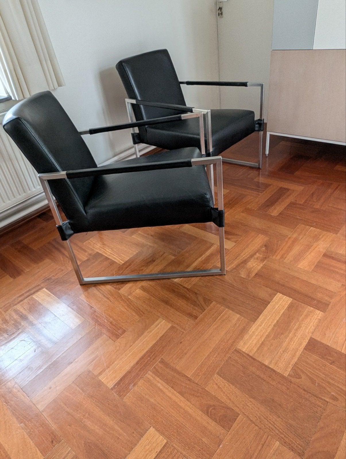 design fauteuils Bert Plantagie in mint staat, Ophalen, Minder dan 75 cm, Zo goed als nieuw, Leer