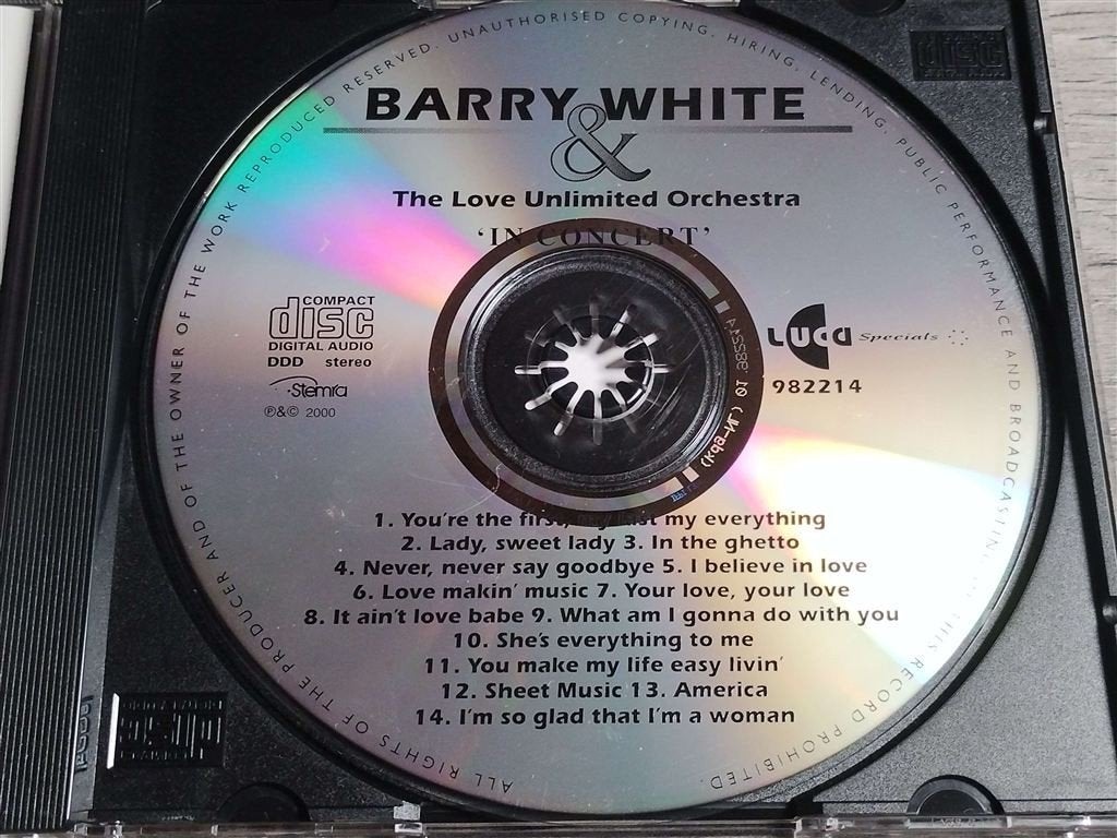 Barry White - In Concert, Ophalen of Verzenden, Zo goed als nieuw