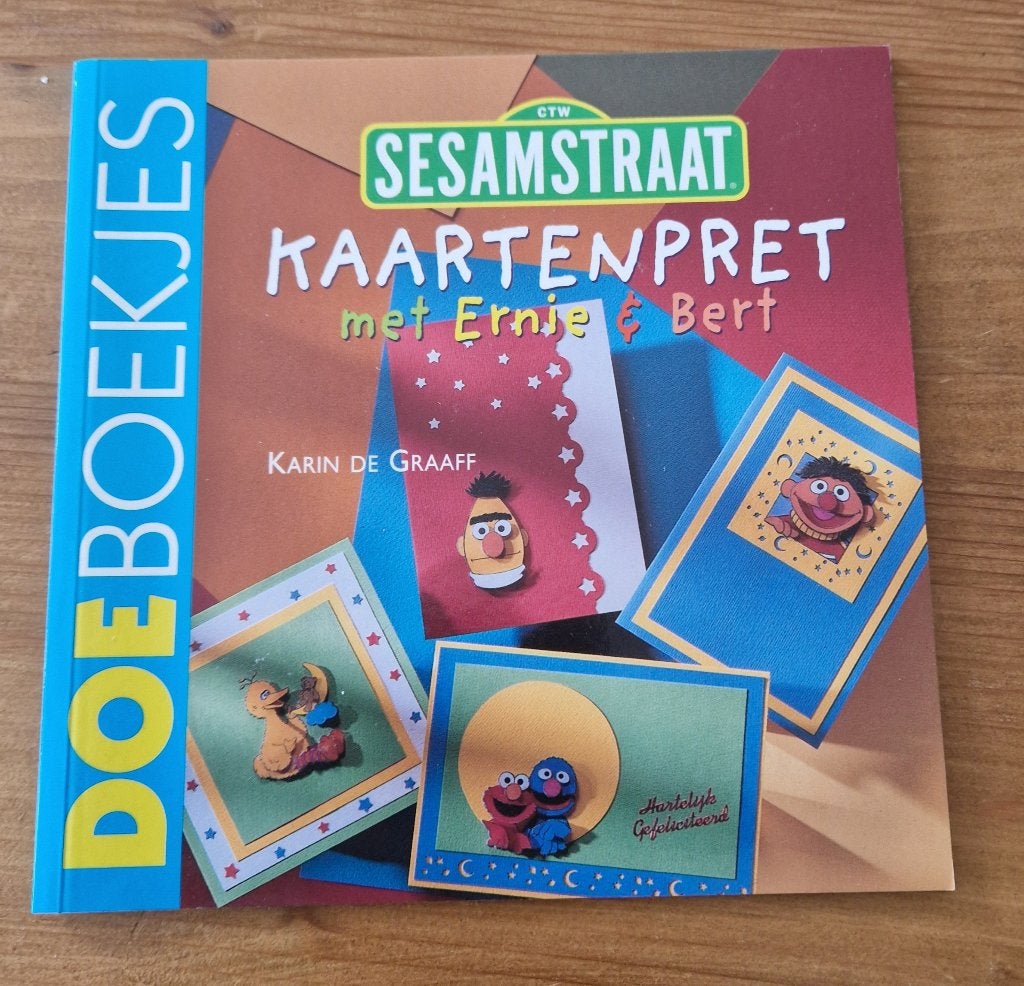 Doeboekje Sesamstraat Kaartenpret met Ernie & Bert zgan .a, Ophalen of Verzenden, Zo goed als nieuw, Overige thema's, Overige typen