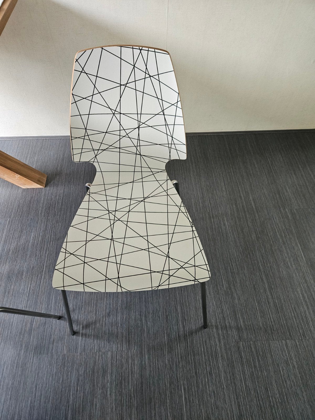 Set van 4 ikea Vilmar eetkamerstoelen met uniek patro, Huis en Inrichting, Stoelen, Ophalen, Gebruikt, Wit, Vier