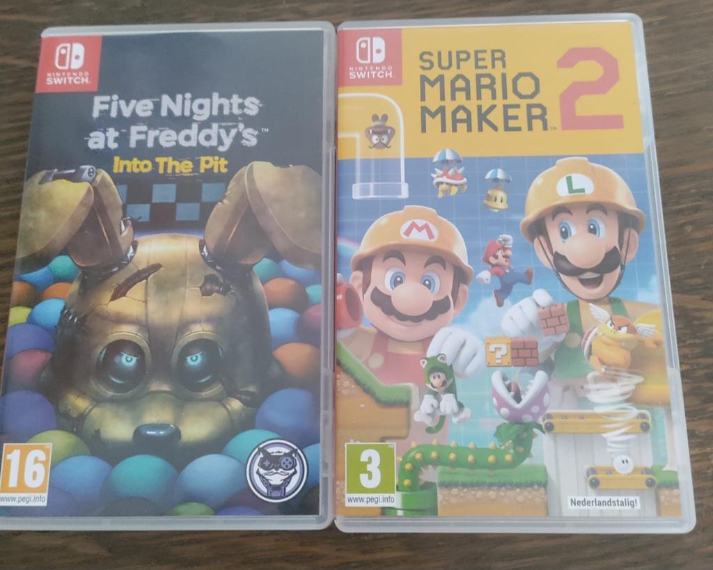 Nintendo Switch games, Mario Maker & Five nights at Freddy's, Spelcomputers en Games, Games | Nintendo Switch, Avontuur en Actie