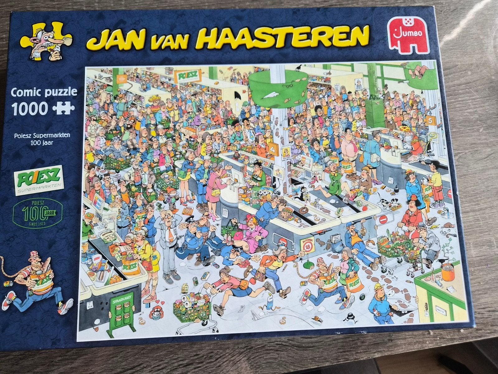 Jan van Haasteren Comic Puzzel - Poiesz Supermarkten 1000 st, Hobby en Vrije tijd, Ophalen, 500 t/m 1500 stukjes, Zo goed als nieuw