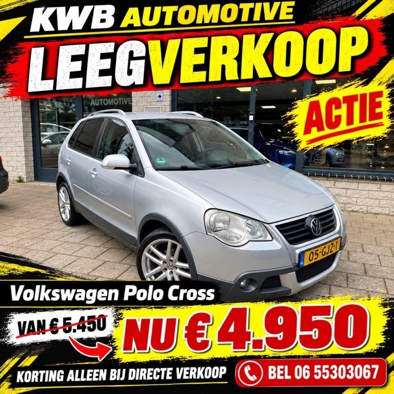 Volkswagen Polo 1.4-16V Cross 5-deurs | Automaat | Distribut, Bedrijf, 1111 kg, Euro 4, 1390 cc