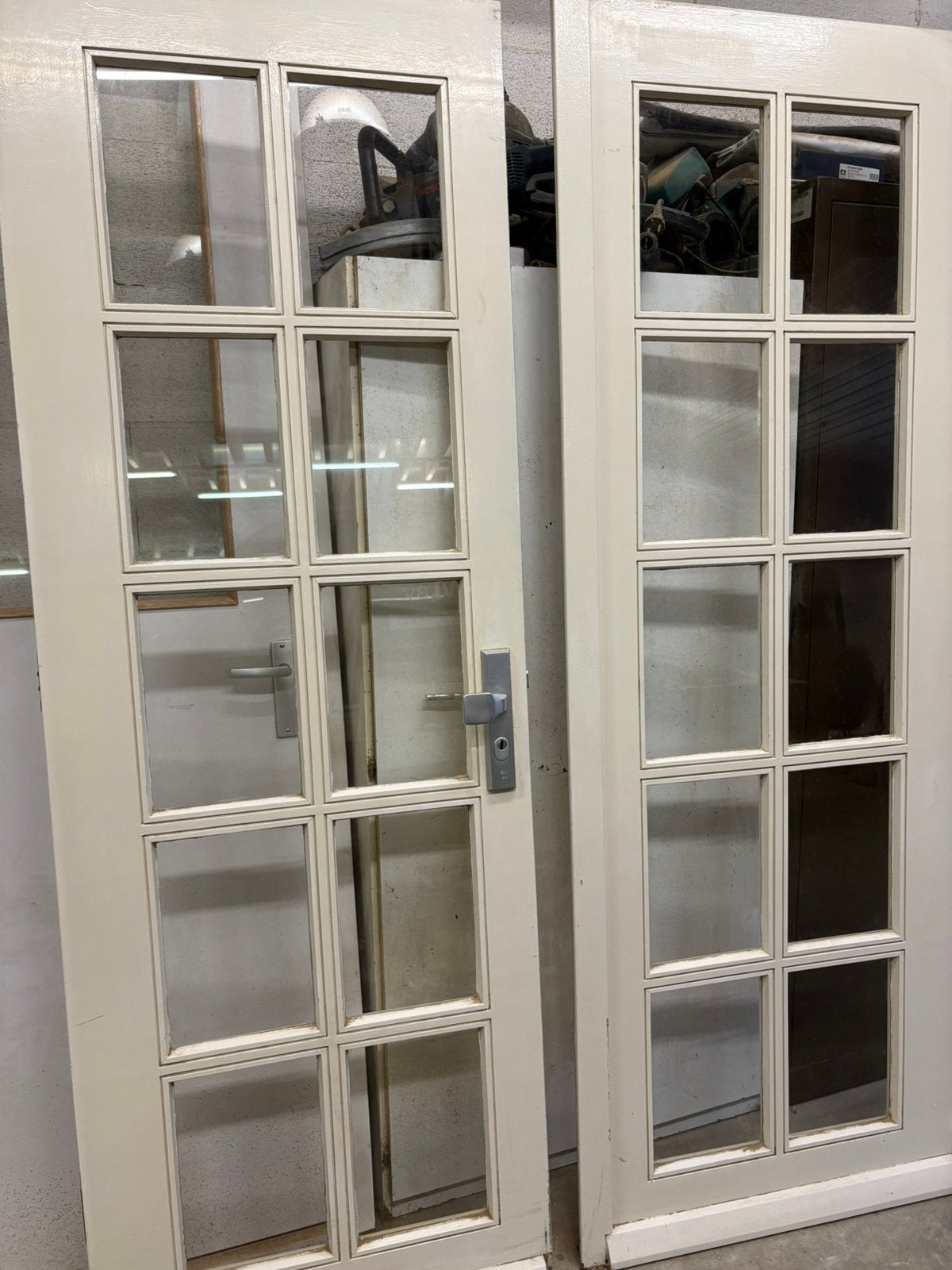 Stolpstel met glas en hang/ sluitwerk, Ophalen, Gebruikt, 120 cm of meer, 215 cm of meer